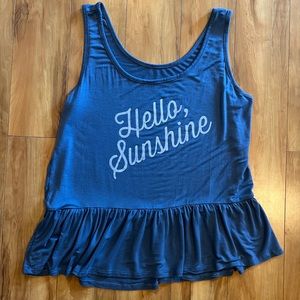 Size Large Zoe + Liv “Hello Sunshine” Tank